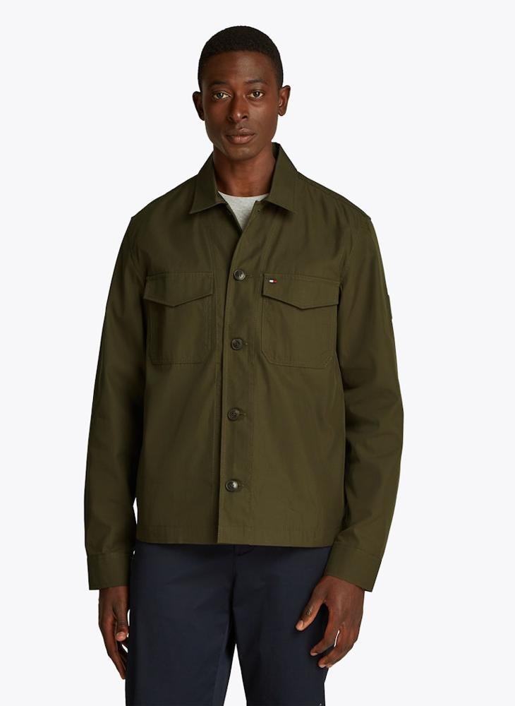 Cotton Nylon Shirt Jacket