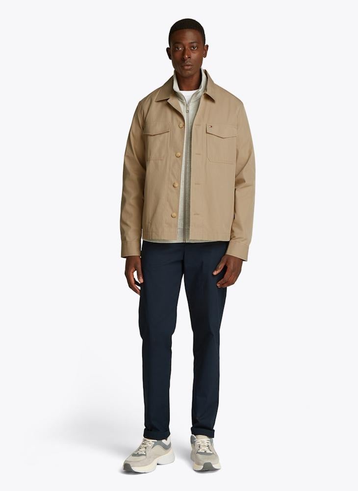 Cotton Nylon Shirt Jacket