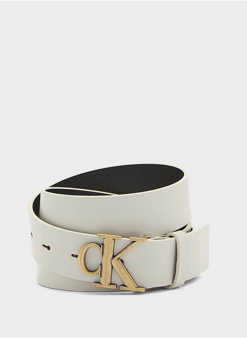 Monogram Placque Hole Allocated Belt