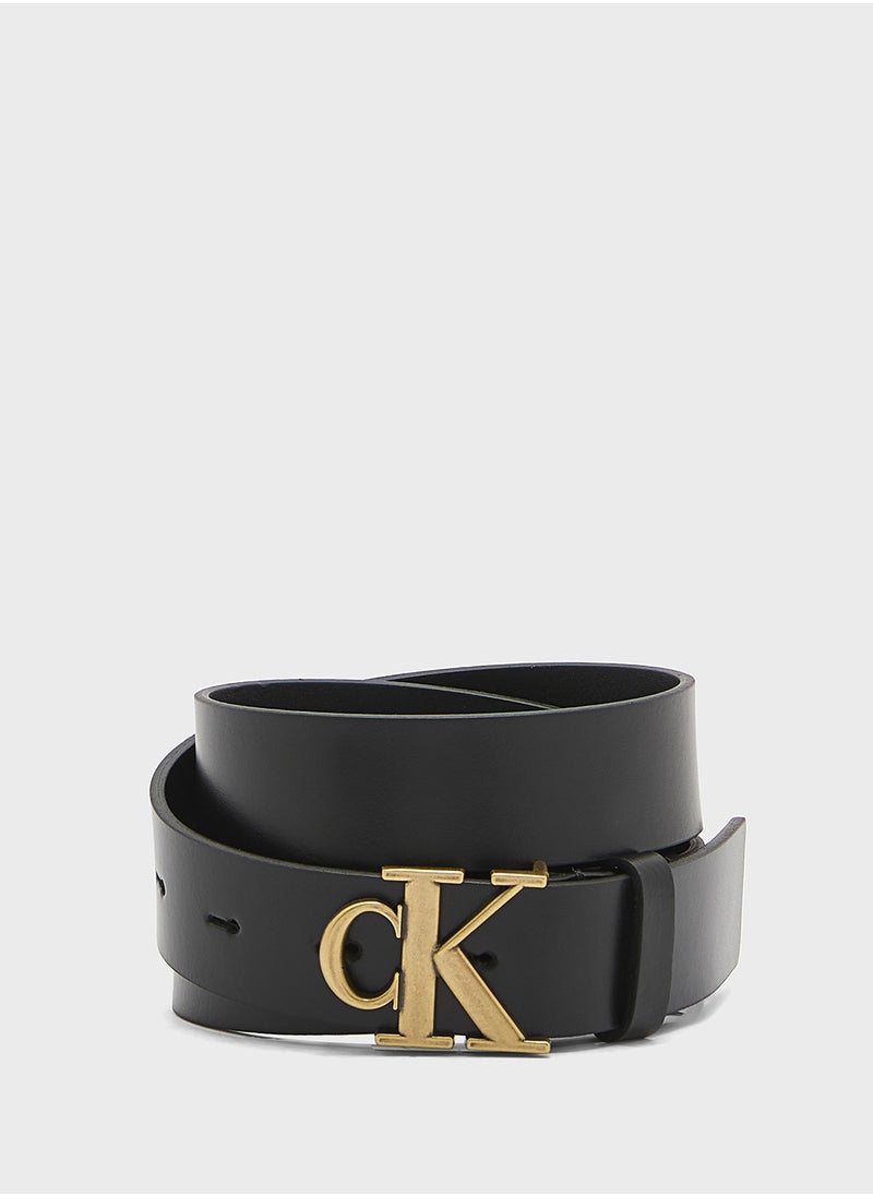 Monogram Placque Hole Allocated Belt