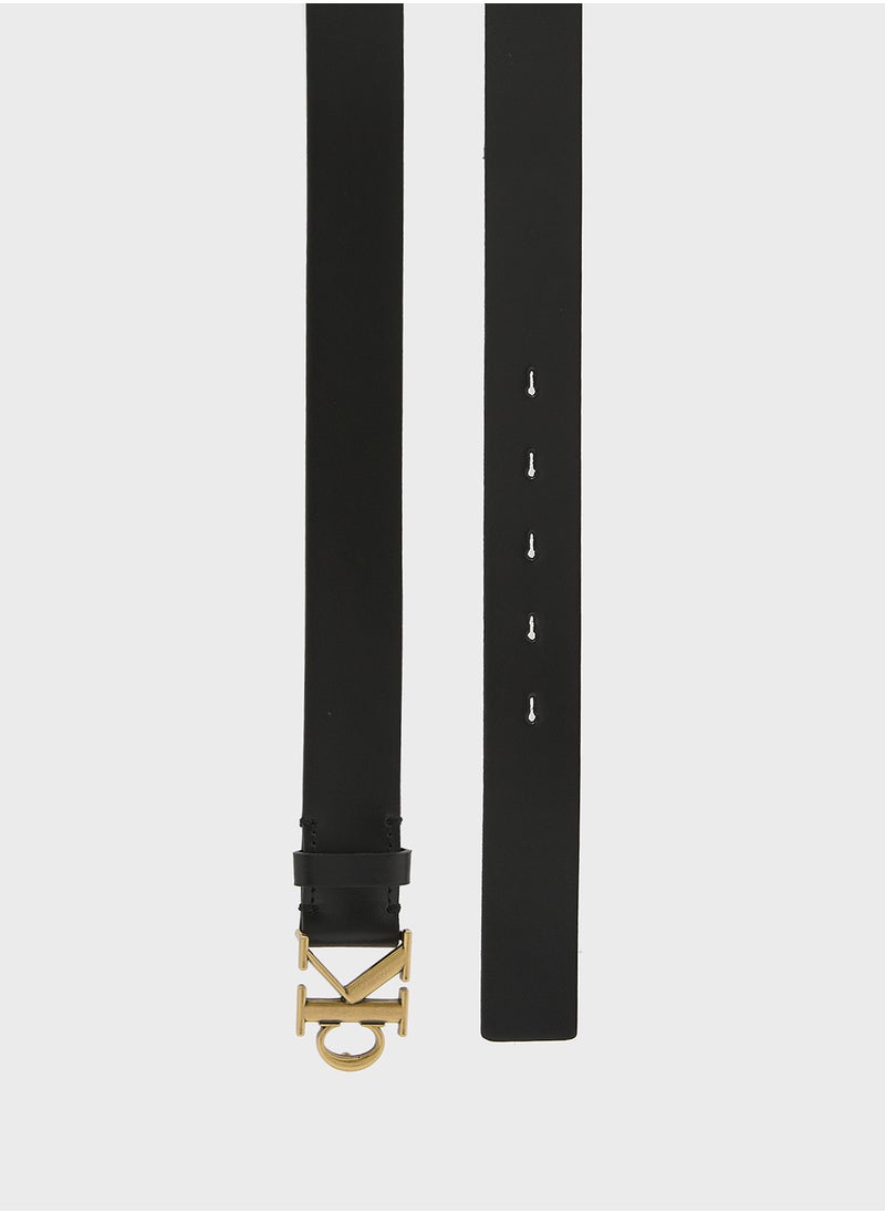 Monogram Placque Hole Allocated Belt