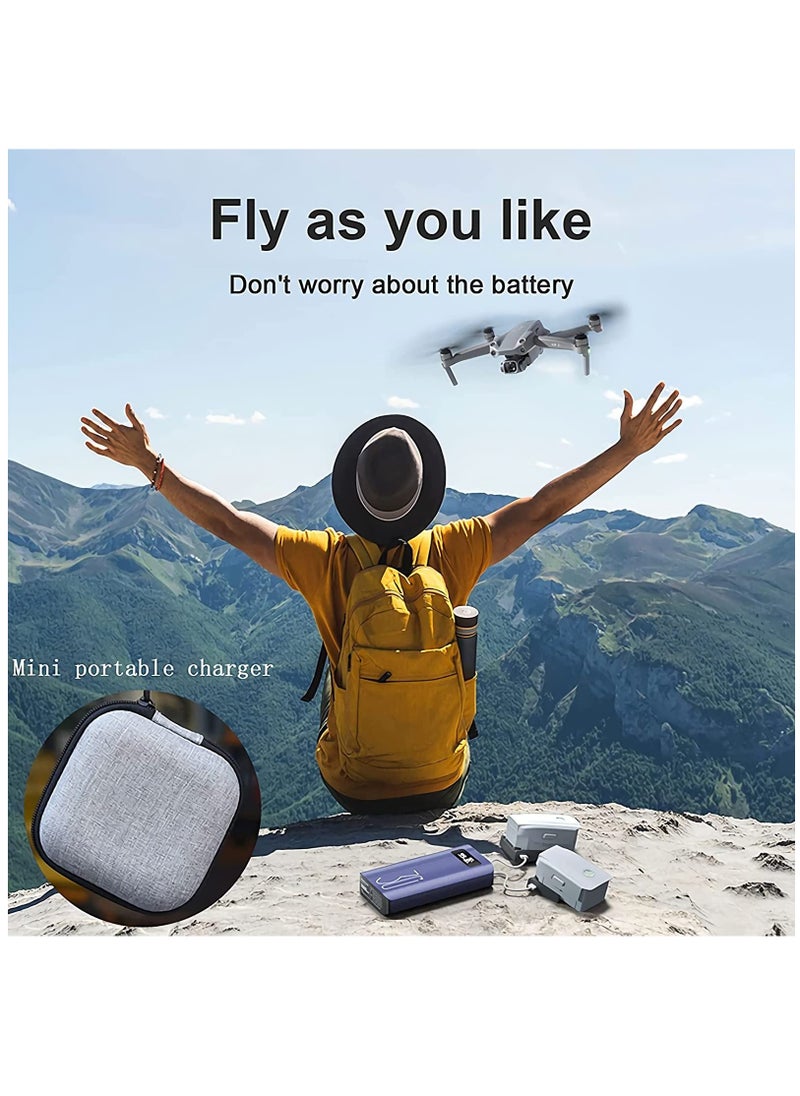 Mavic Air 2 & Air 2S Charging Hub - Portable Battery Charger with Type-C for DJI Dajiang AIR2 & AIR2S Drones, MAKINGTEC Intelligent Flight Battery Accessory.