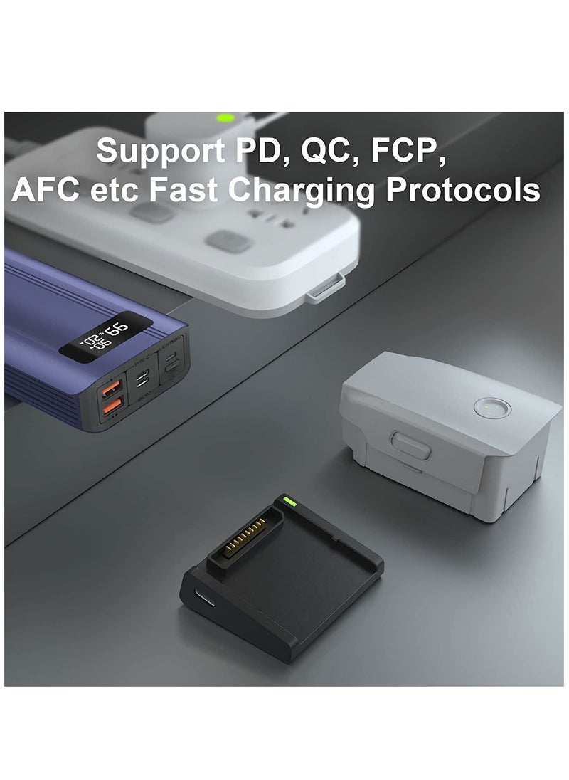 Mavic Air 2 & Air 2S Charging Hub - Portable Battery Charger with Type-C for DJI Dajiang AIR2 & AIR2S Drones, MAKINGTEC Intelligent Flight Battery Accessory.