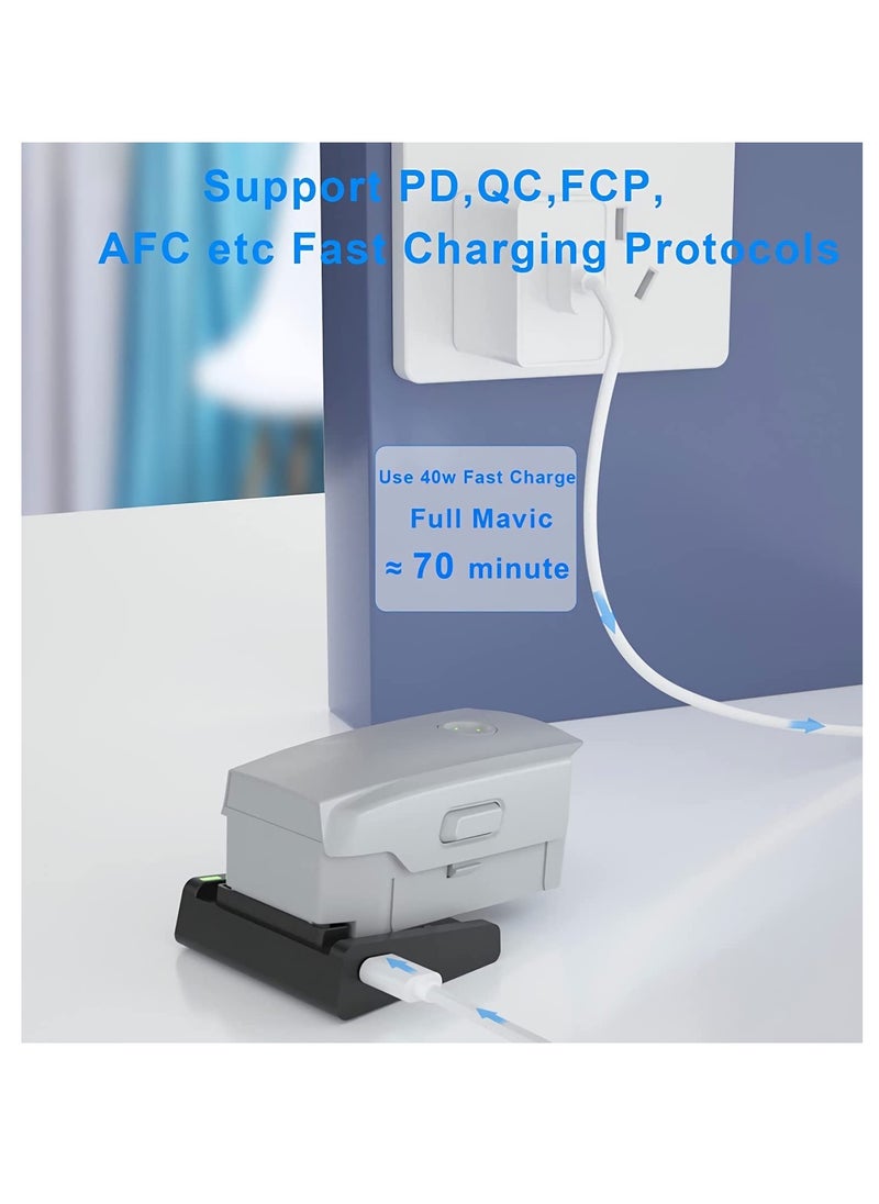 Mavic Air 2 & Air 2S Charging Hub - Portable Battery Charger with Type-C for DJI Dajiang AIR2 & AIR2S Drones, MAKINGTEC Intelligent Flight Battery Accessory.