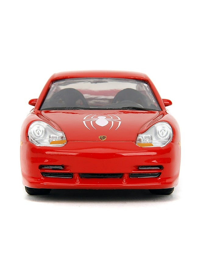 Jada Marvel Spider-Man Porsche 911 GT3 RS 996 Die-cast Car (1:32, Red)