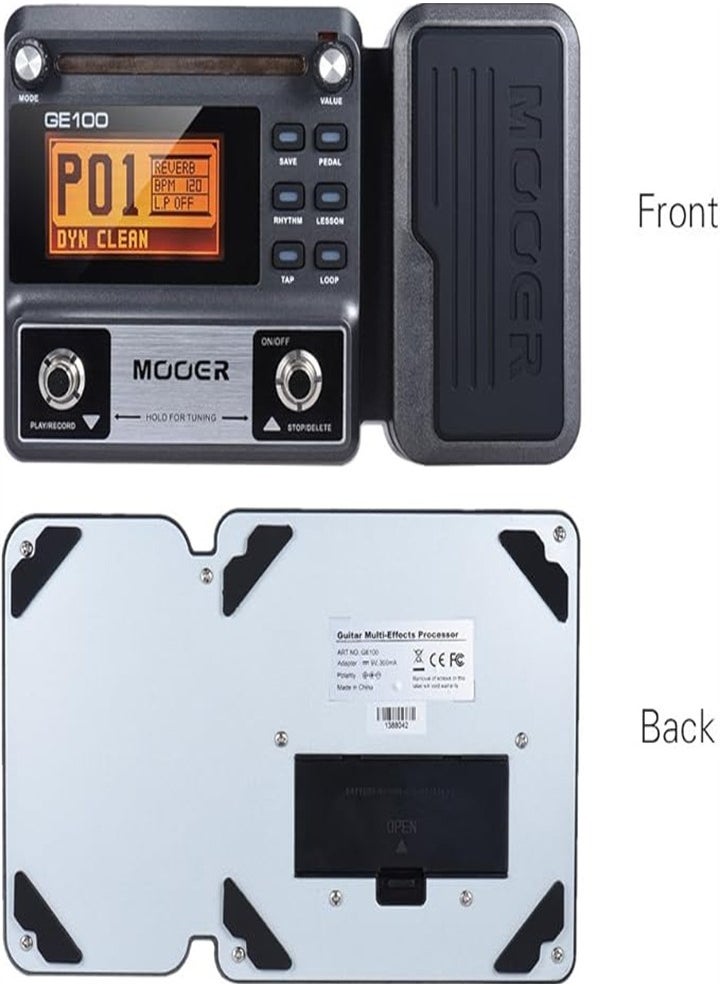 Guitar Multi-Effects Processor Pedal with Loop Recording (180 sec), Tuning, Tap-Tempo Rhythm Setting, Scale and Chord Learning
