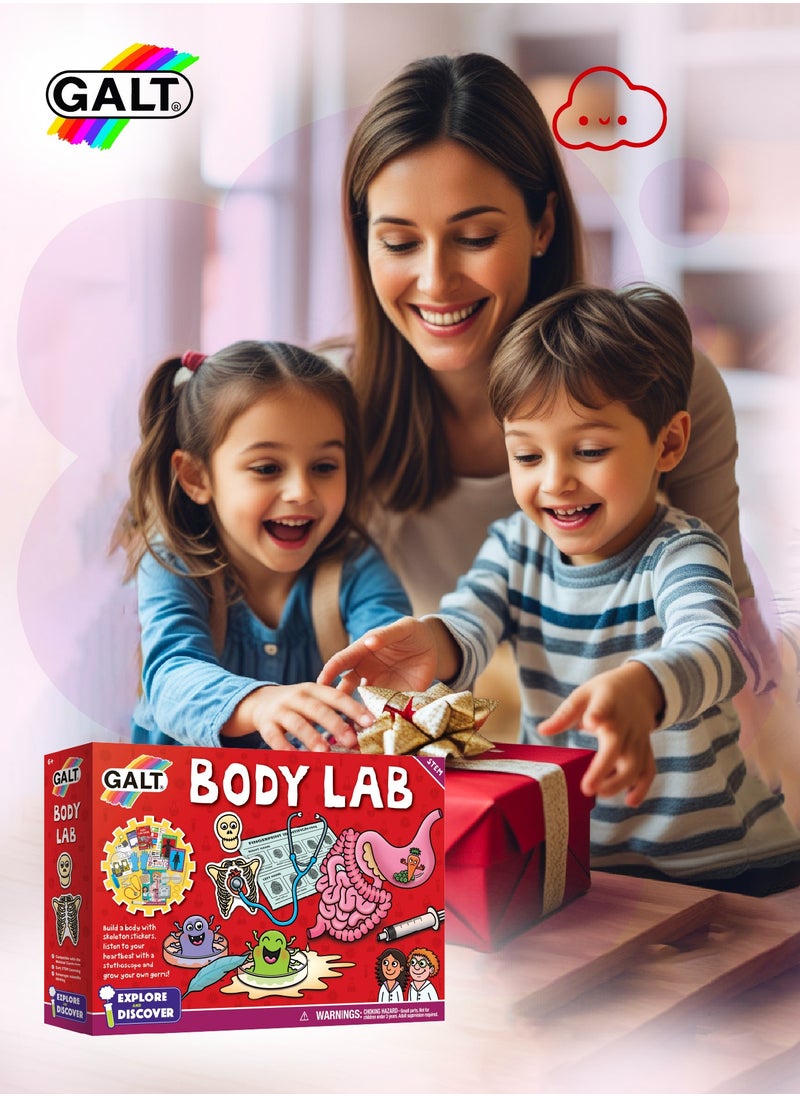 Body Lab Biology Science Kit for Children 6+ | 14 Fun Experiments | Explore and Discover STEM | Includes 32-Page Lab Book | Dimensions 31x7x22 cm