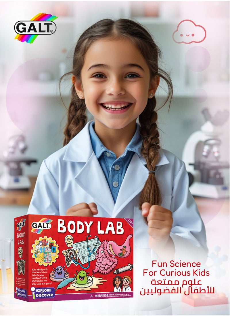 Body Lab Biology Science Kit for Children 6+ | 14 Fun Experiments | Explore and Discover STEM | Includes 32-Page Lab Book | Dimensions 31x7x22 cm