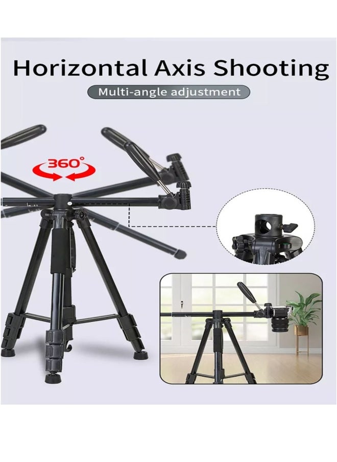 Professional Aluminium Tripod Monopod for All DSLR Cameras Lightweight Tripod Stand 360 degree 3 way Head Travel Phone Stand Aluminum (KP-2274)