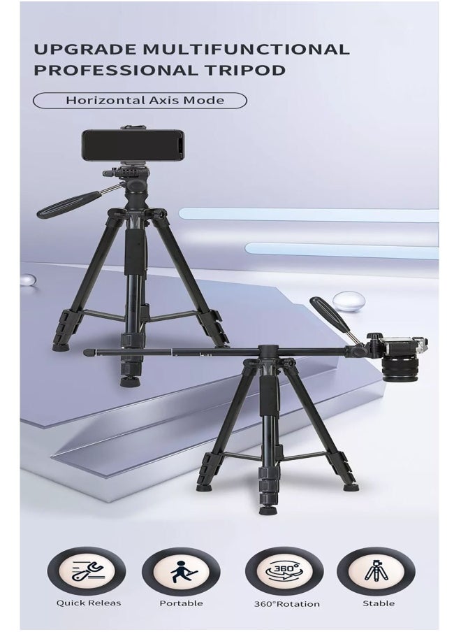 Professional Aluminium Tripod Monopod for All DSLR Cameras Lightweight Tripod Stand 360 degree 3 way Head Travel Phone Stand Aluminum (KP-2274)