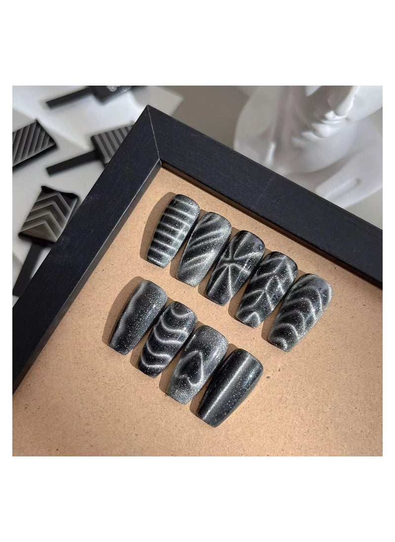 6Pcs Cat Eye Magnet for Nails, 5 in 1 Nail Magnet Tool for Cat Eye Gel Nail Polish Multi-Function Magnetic Stick for Nails Strong Magnetism for 9D Strip Galaxy Cat Eye Nail Art Design (Pink)