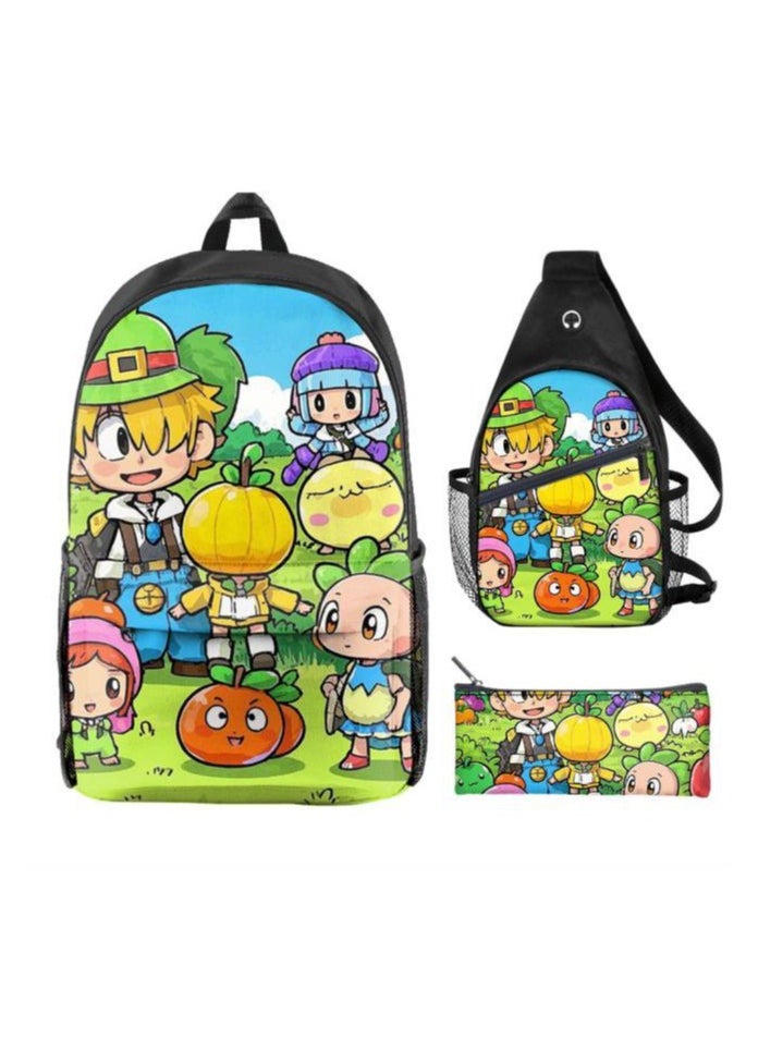 Universal cartoon new three-piece schoolbag - 1450