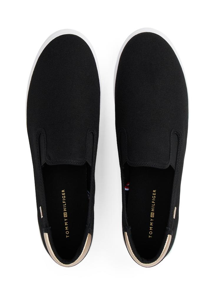 VULCANISED CANVAS SLIP ON TRAINERS