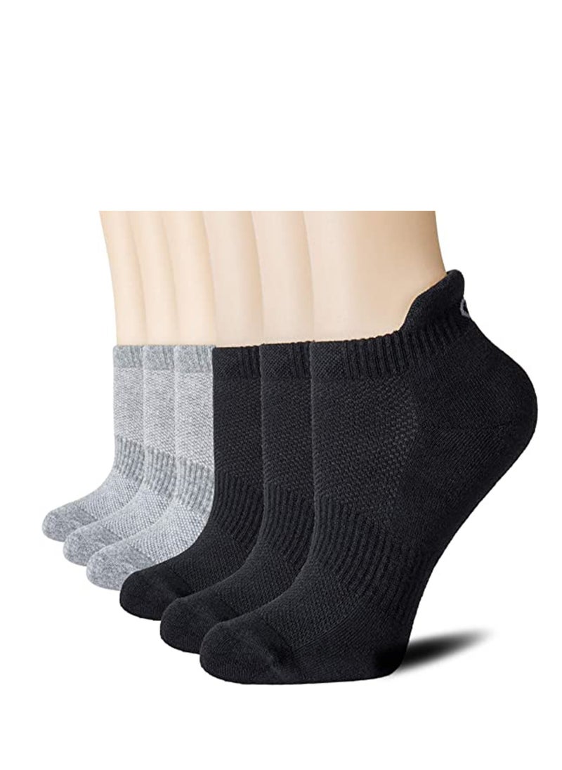 Socks, Athletic Running Socks Low Cut Sports Tab Socks for Men and Women Sports Socks, Pure Cotton, Breathable, Comfortable, High-Quality Athletic Socks (6 Pairs)