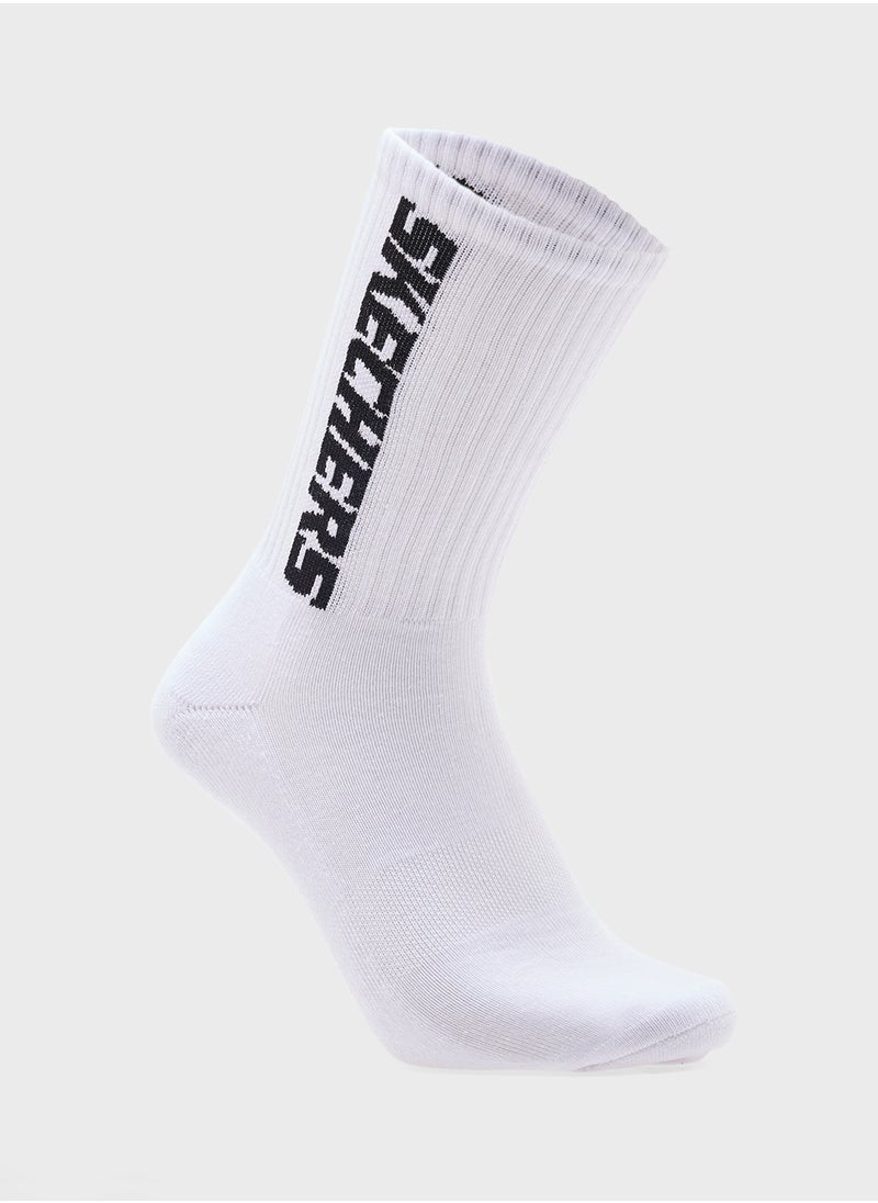 3 Pack Terry Crew Socks