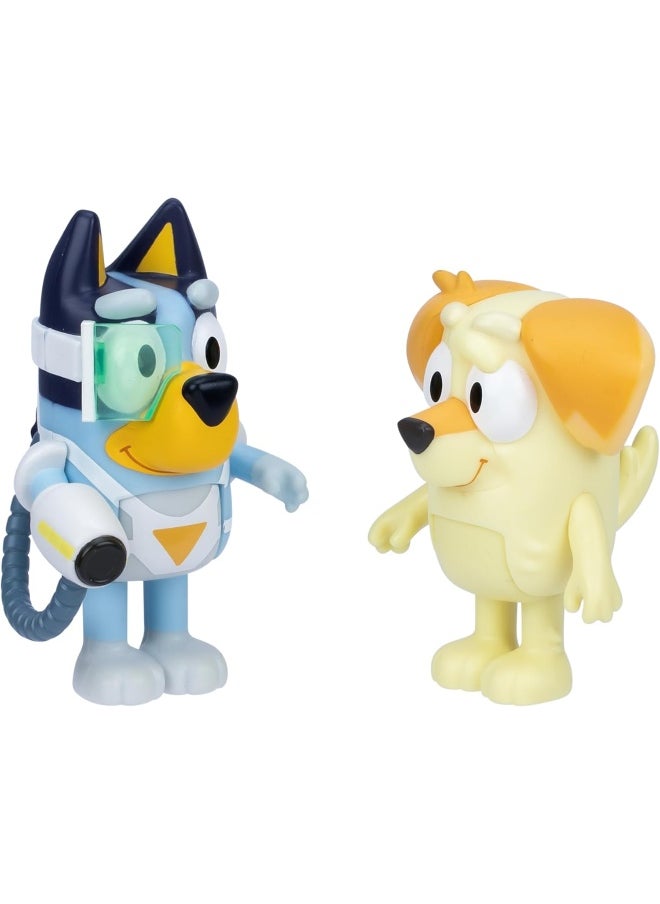 Bluey and Neighbor Chucky Surprise Blaster Suit Pack Figures (6.35 cm)
