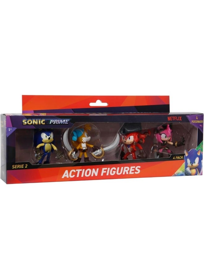Sonic Prime Series 2 4-Pack Action Figures Set (7.62 cm)
