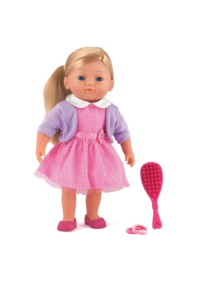 Elizabeth 36Cm (14IN) Soft Doll Sleeping Eyes W Hair & Accrys