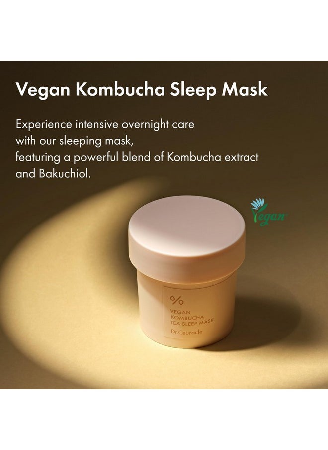 leegeehaam Dr.Ceuracle Vegan Kombucha Tea Sleep Mask (100g / 3.52 oz) - Leave-On Revitalizing Overnight Facial Mask, Skin Moisture Barrier Boosting and Balanced Hydrating