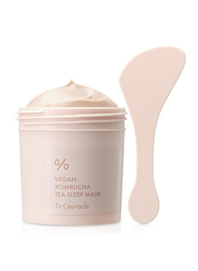 leegeehaam Dr.Ceuracle Vegan Kombucha Tea Sleep Mask (100g / 3.52 oz) - Leave-On Revitalizing Overnight Facial Mask, Skin Moisture Barrier Boosting and Balanced Hydrating