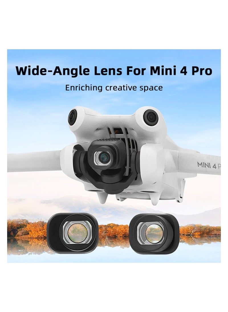 Wide-Angle Lens for DJI Mini 4 Pro Drone - Expands Viewing Range by 25% for Enhanced Photography and Videography, Essential Accessory for Mini 4 Pro Camera.