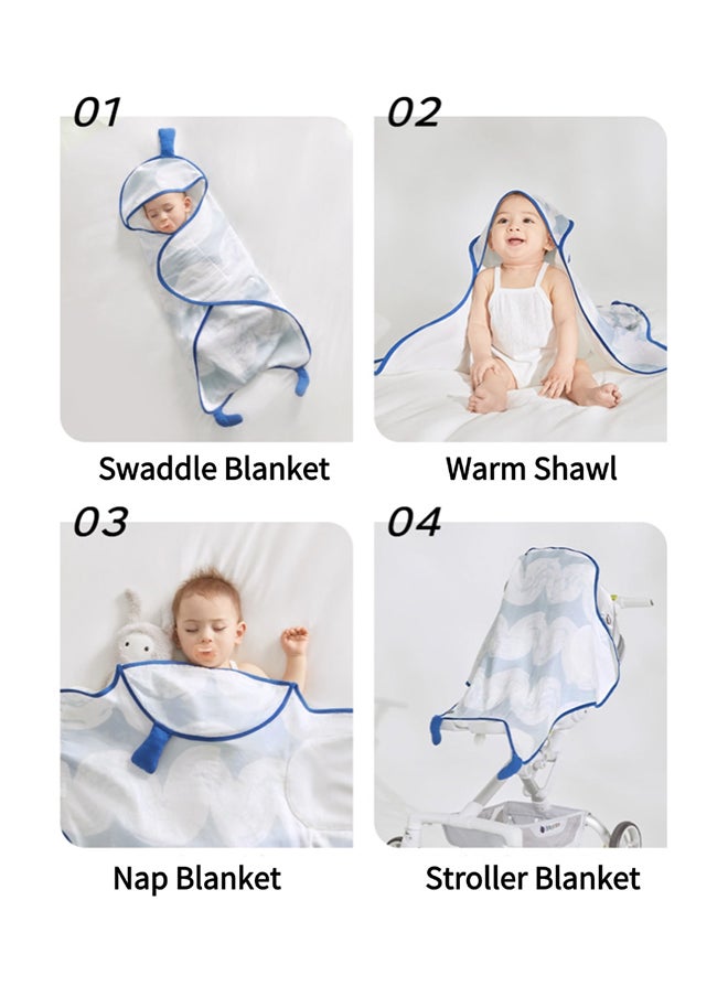 Babycare - White/cream, fantasy/underwater themed design Baby Blanket, Infant Wrap Swaddle, Soft Fleece– BPA-Free, Hypoallergenic, Breathable, Cozy and Warm, Non-Toxic, Gentle on Baby Skin, Cute design, Easy to Wrap, Ideal for Newborns and Infants, Comfortable Sleep, Machine Washable, All-Season Use