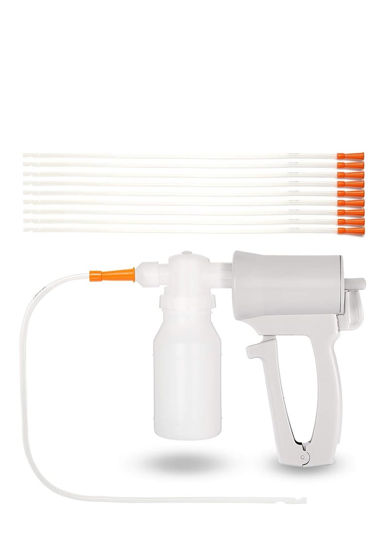 Phlegm Suction Pump, Multifunctional Portable Handheld Lightweight Sputum Suction Pump with Disposable Suction Tube, Suitable for Daily Home or Emergency Use