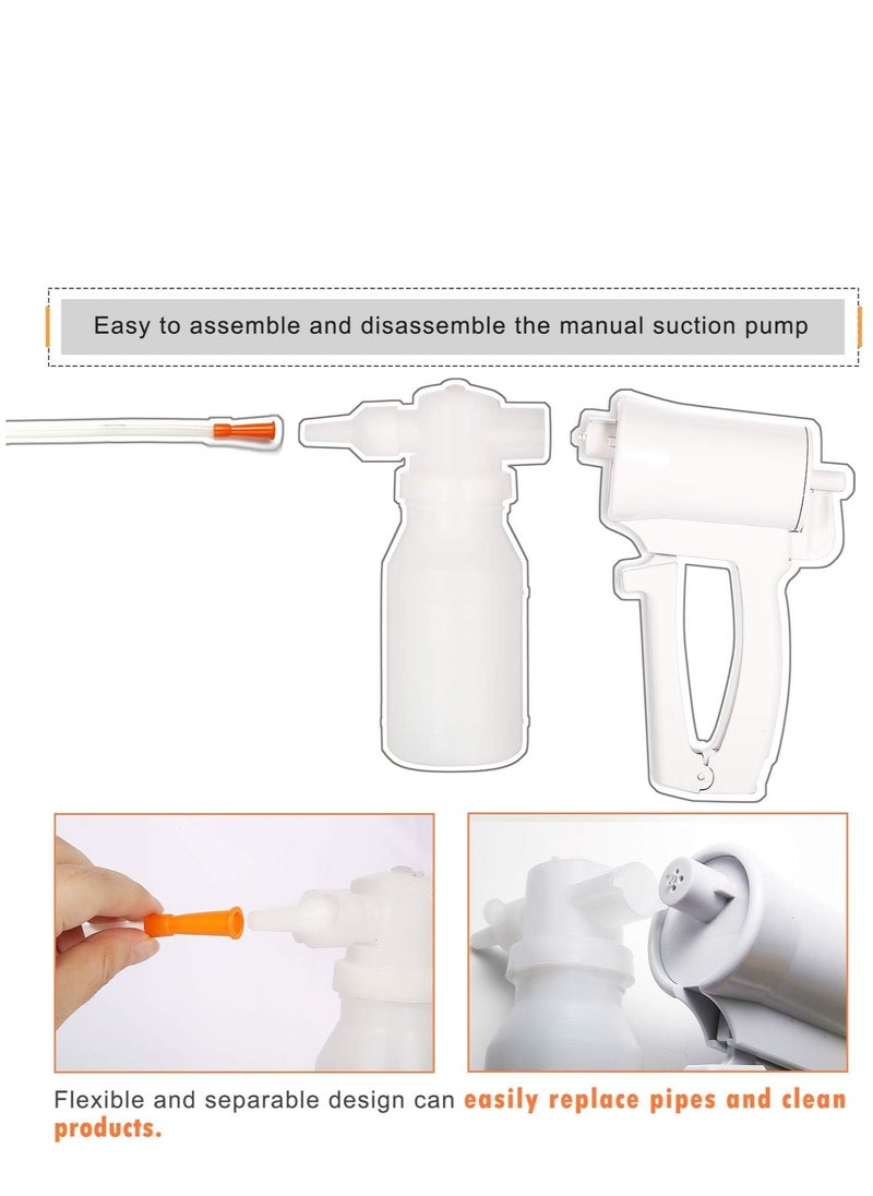 Phlegm Suction Pump, Multifunctional Portable Handheld Lightweight Sputum Suction Pump with Disposable Suction Tube, Suitable for Daily Home or Emergency Use