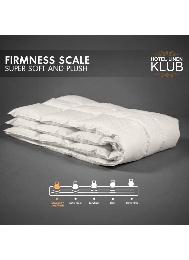 Hotel Linen Klub Luxury Duck Down Feather Duvet – Crafted with 100% Cotton Down Alternative Fabric and Natural Duck Down Fill for Superior Comfort, Warmth, and Breathability-Size: King (220 x 240cm)