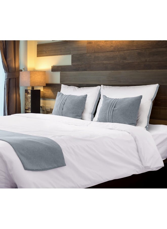 Utopia Bedding Gusseted Pillow (2-Pack) Premium Quality Bed Pillows - Side Back Sleepers - Grey Gusset - Queen - 18 x 26 Inches
