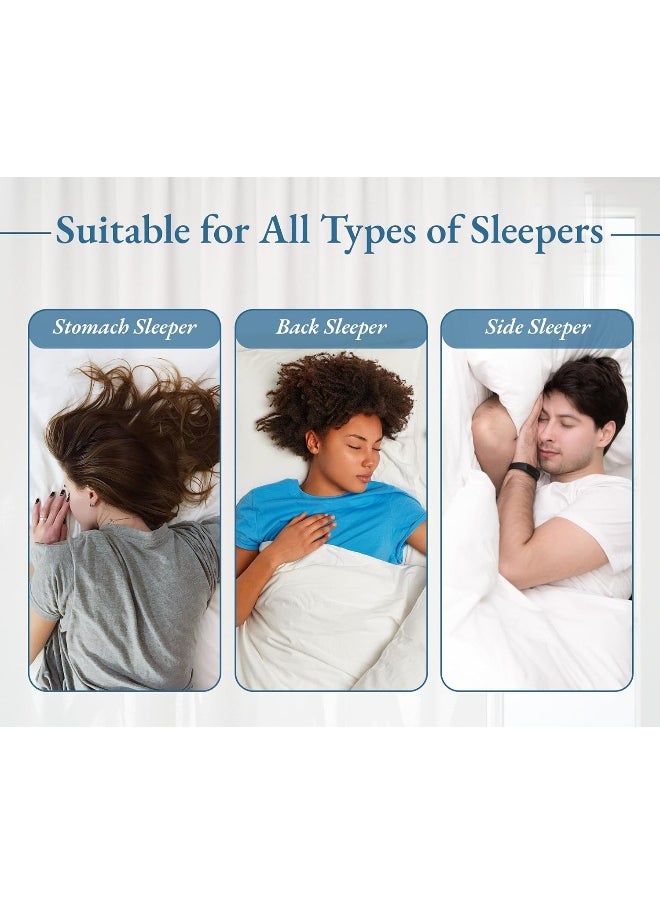 California Design Den Luxury Bed Pillow, 3-Chamber Queen Size Pillow, Medium-Firm, Down-Alt Around & Adjustable Memory Foam Pillow for Side, Back, Stomach Sleepers