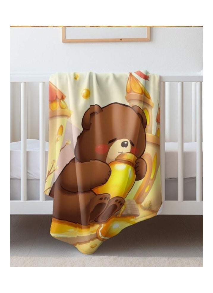 Children's or student cartoon flannel thin blanket (warm and comfortable, suitable for sleep, games) 100cm*150cm - 131