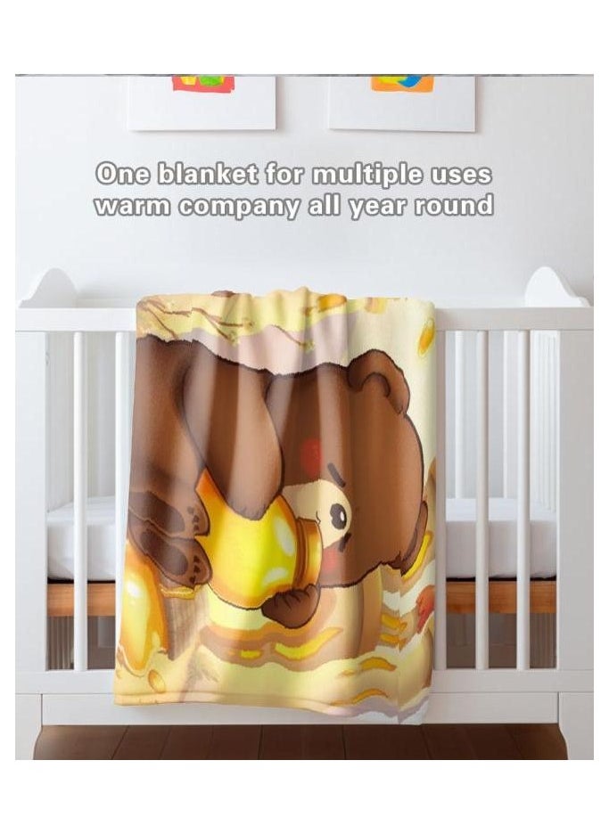 Children's or student cartoon flannel thin blanket (warm and comfortable, suitable for sleep, games) 100cm*150cm - 131