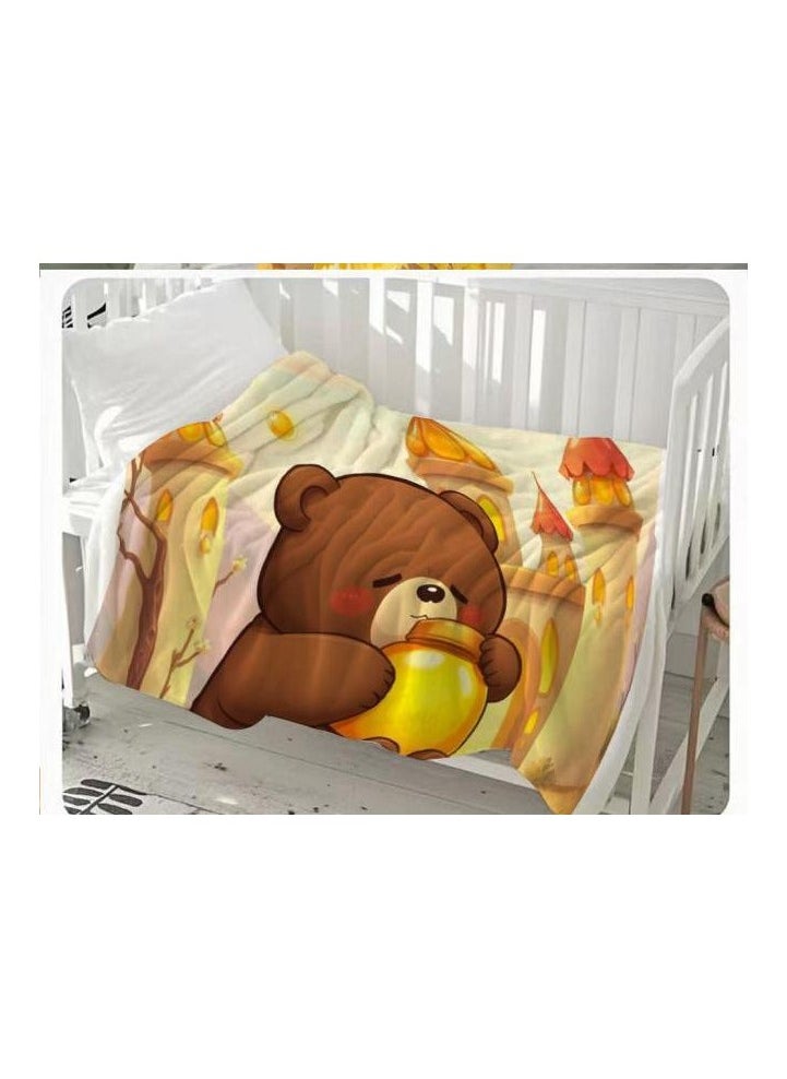 Children's or student cartoon flannel thin blanket (warm and comfortable, suitable for sleep, games) 100cm*150cm - 131