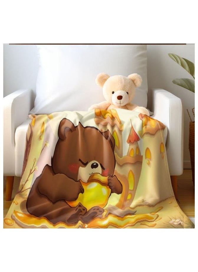 Children's or student cartoon flannel thin blanket (warm and comfortable, suitable for sleep, games) 100cm*150cm - 131