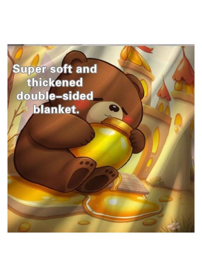 Children's or student cartoon flannel thin blanket (warm and comfortable, suitable for sleep, games) 100cm*150cm - 131