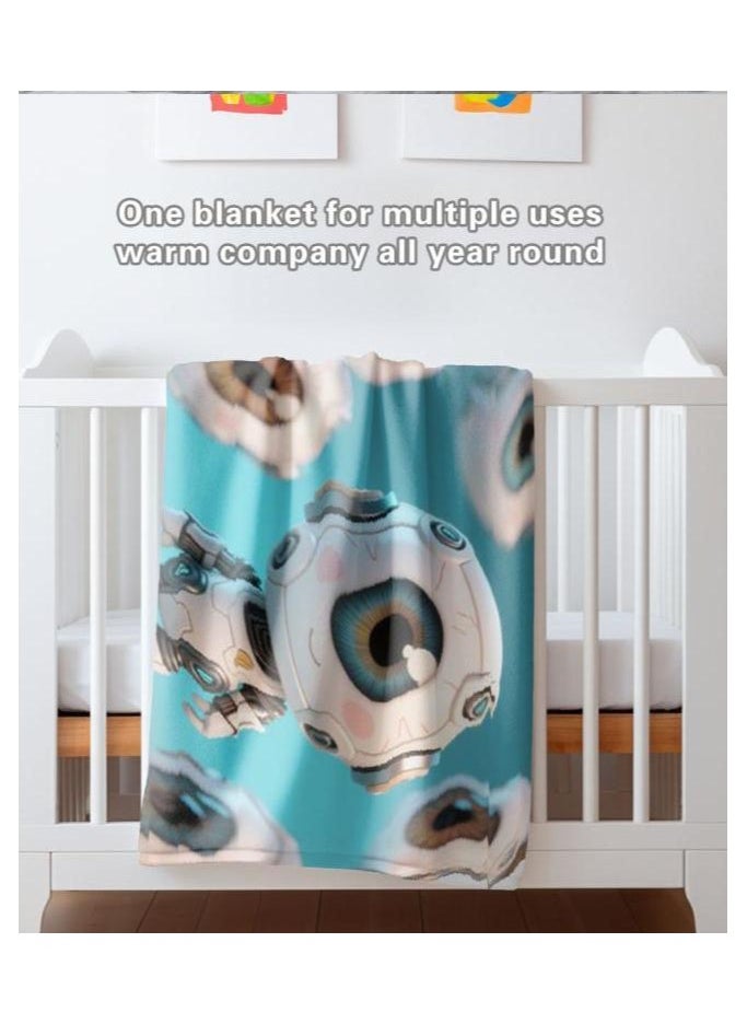 Children's or student cartoon flannel thin blanket (warm and comfortable, suitable for sleep, games) 100cm*150cm