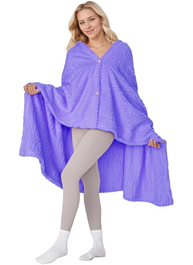 Tirrinia Wearable Blanket Poncho, Cloak with Hood, Poncho Capes for Women Mom Gift