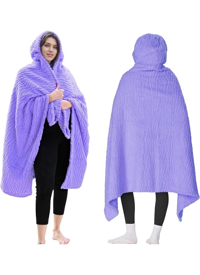 Tirrinia Wearable Blanket Poncho, Cloak with Hood, Poncho Capes for Women Mom Gift