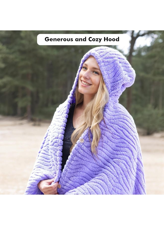 Tirrinia Wearable Blanket Poncho, Cloak with Hood, Poncho Capes for Women Mom Gift
