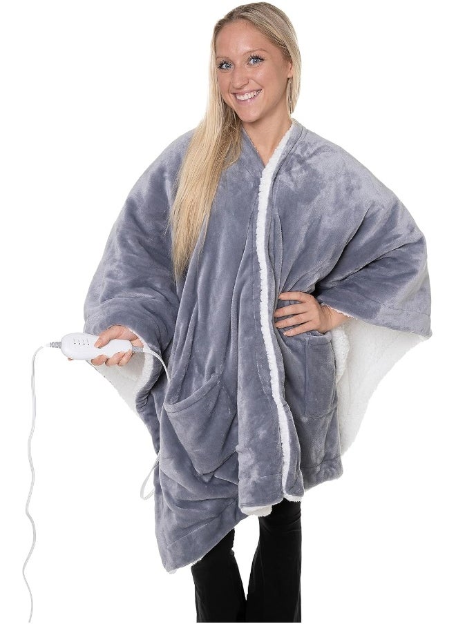 Snuggie Heated Wrap - Wearable Heated Electric Blanket with 4 Heat Settings, Auto Off, 50