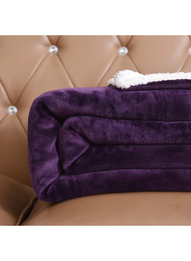Nanpiper Sherpa Blanket Twin Thick Warm Blanket for Winter Bed Super Soft Fuzzy Flannel Fleece/Wool Like Reversible Velvet Plush Blanket