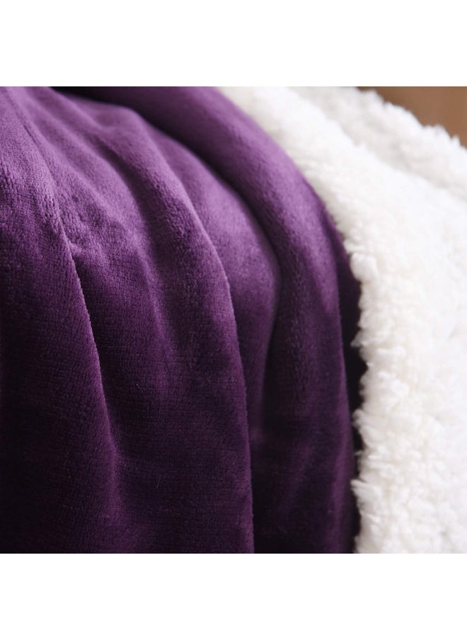 Nanpiper Sherpa Blanket Twin Thick Warm Blanket for Winter Bed Super Soft Fuzzy Flannel Fleece/Wool Like Reversible Velvet Plush Blanket