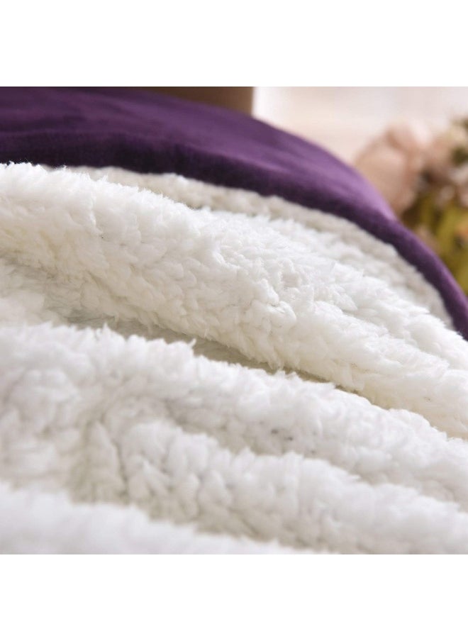 Nanpiper Sherpa Blanket Twin Thick Warm Blanket for Winter Bed Super Soft Fuzzy Flannel Fleece/Wool Like Reversible Velvet Plush Blanket