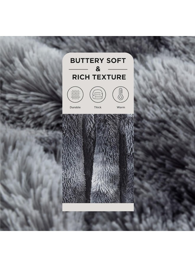 Bedsure Ultra Soft Throw Blanket, Fluffy Blankets & Throws - Fuzzy Sherpa Faux Fur Blanket for Couch, Bed, Sofa, Cozy Plush Warm Thick Furry Shaggy Fleece Gift Blanket for Women, Men, 50x60, 640 GSM