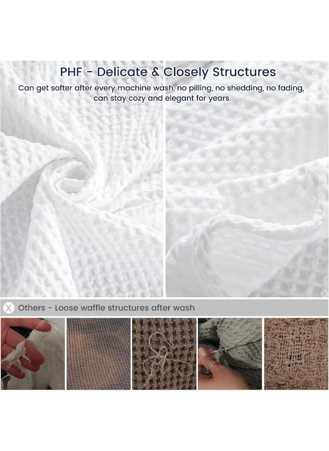 PHF 100% Cotton Waffle Weave Blanket Queen Size 90