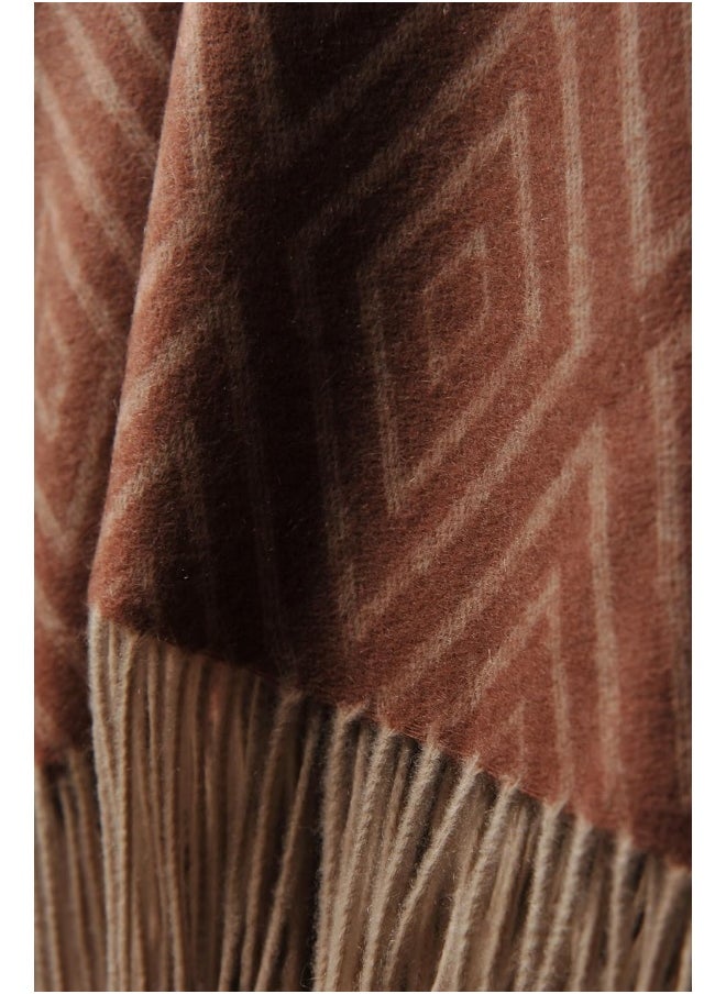 CUDDLE DREAMS Premium Cashmere Throw Blanket with Fringe, Luxuriously Soft (Diamond Ochre)