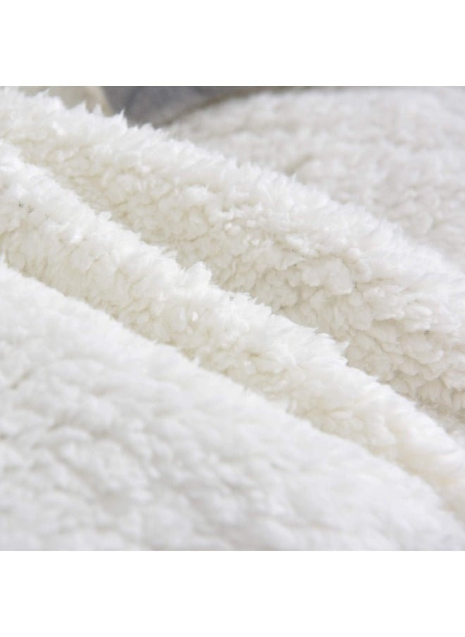 NANPIPER Sherpa Blanket Warm Blankets for Winter Super Soft Fuzzy Flannel Fleece/Wool Like Reversible Velvet Plush Couch Blanket Lightweight