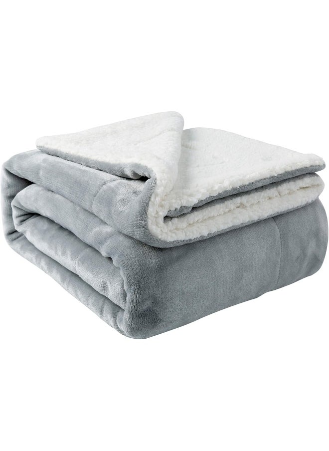 NANPIPER Sherpa Blanket Warm Blankets for Winter Super Soft Fuzzy Flannel Fleece/Wool Like Reversible Velvet Plush Couch Blanket Lightweight