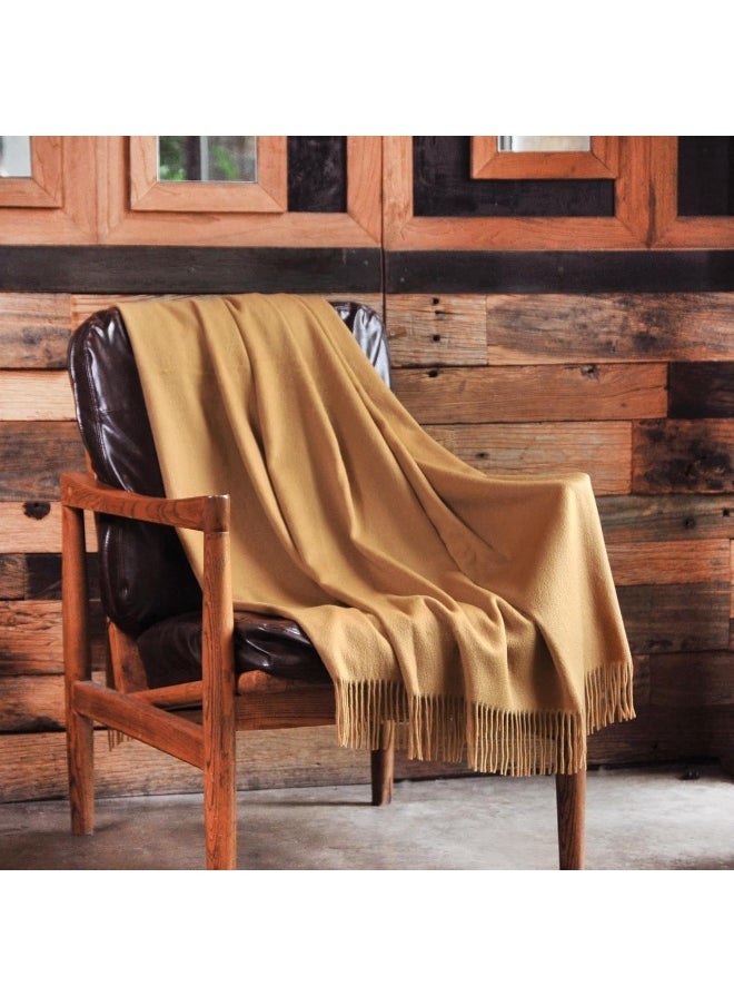 CUDDLE DREAMS Premium Cashmere Throw Blanket with Fringe, Luxuriously Soft 50